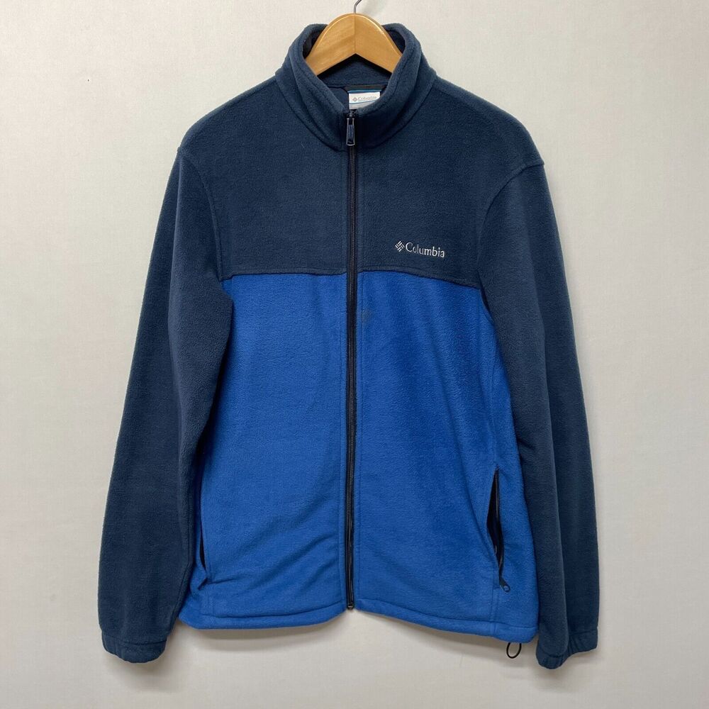 Columbia Men Steens Mountain Full Zip Fleece Jacket Size Large Blue M287 -16